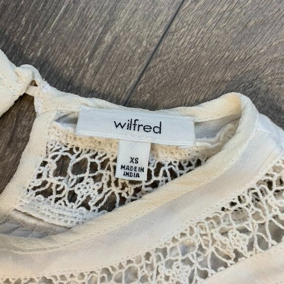 Aritzia Wilfred Beaudry Babydoll Blouse top Short SleevePeasant Cream Size XS - Picture 13 of 16